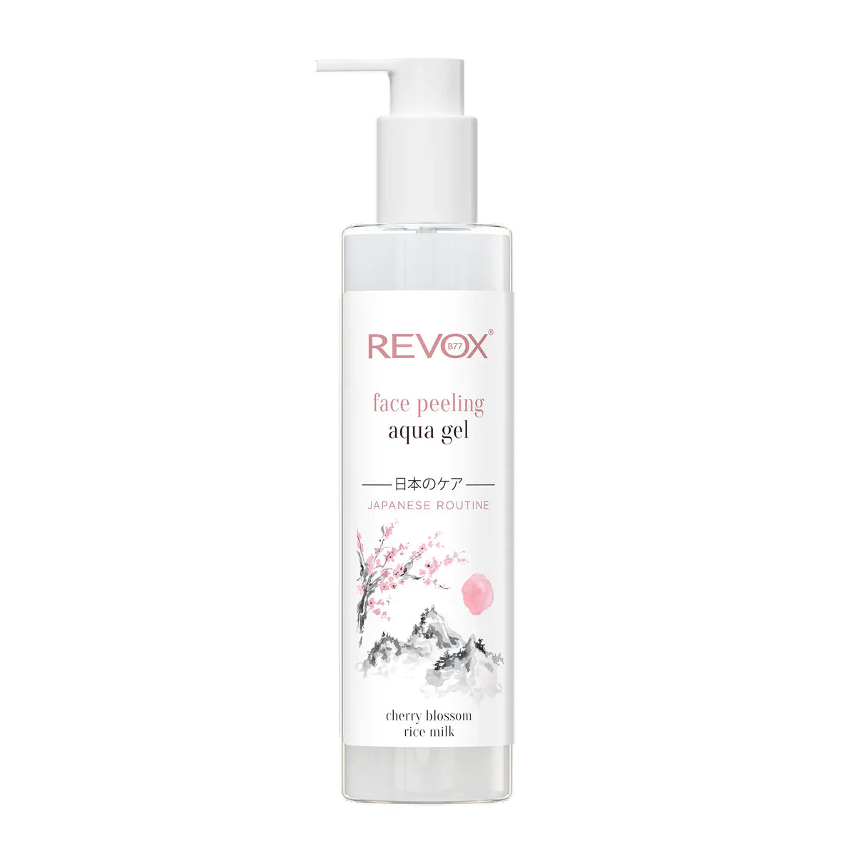 Revox B77 face peeling aqua gel with cherry blossom and rice milk 250ml - Medaid - Lebanon