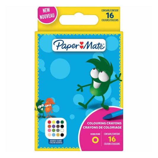 PAPERMATE WAX CRAYONS 16pk - Medaid International