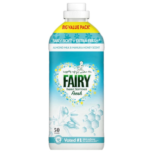 Fairy Fabric Conditioner Fresh 50 Wash Almond Milk and Manuka Honey - 1.65L - Medaid International
