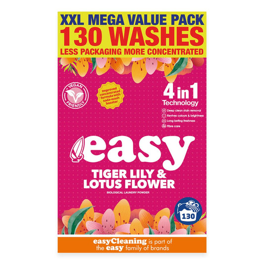 EASY TIGER LILY & LOTUS FLOWER WASHING POWDER 130 WASH (UK) - 6.5 KG - Medaid International