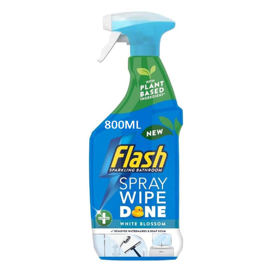 Flash Spray Wipe Done White Blossom Bathroom Anti Bacterial - 800ml - Medaid International