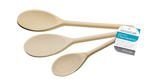 Set of Three Beech Wood Spoons - Medaid International