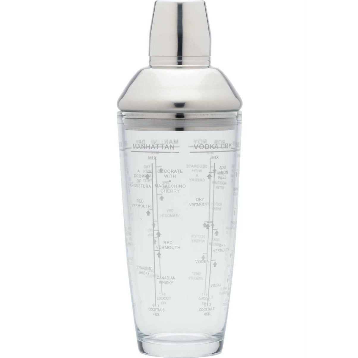 BarCraft 700ml Glass Boston Cocktail Shaker - Medaid International