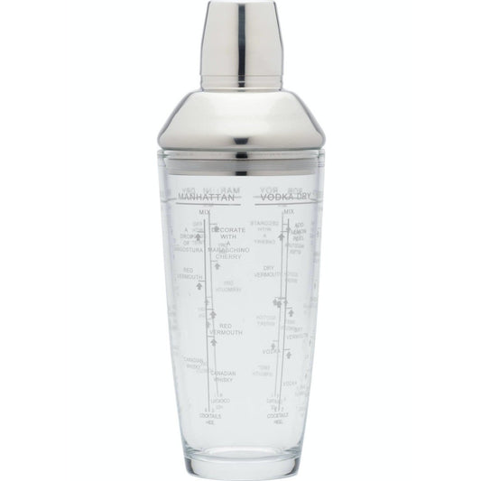 BarCraft 700ml Glass Boston Cocktail Shaker - Medaid International