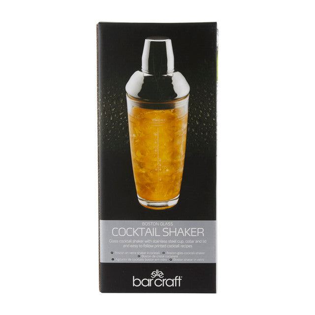 BarCraft 700ml Glass Boston Cocktail Shaker - Medaid International