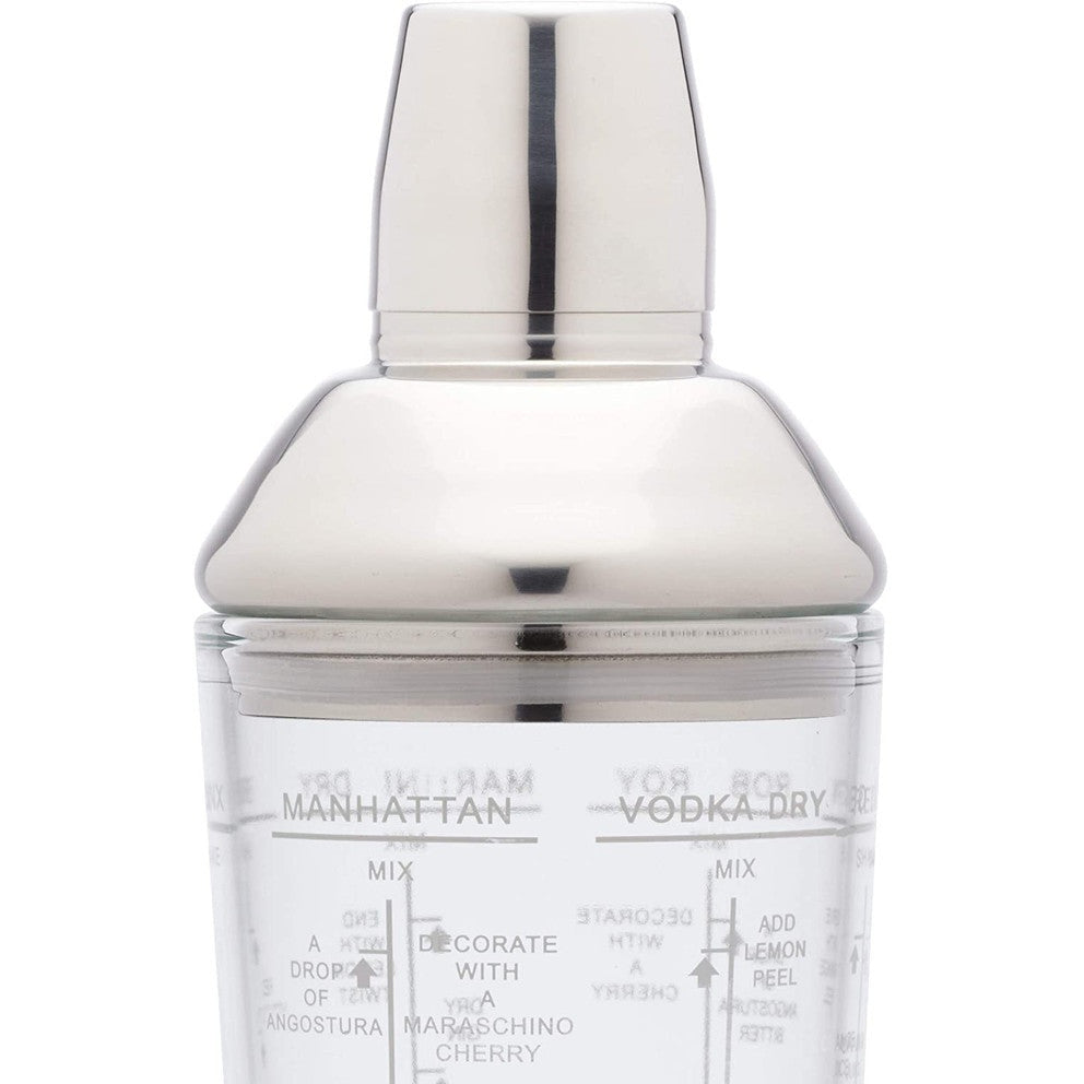 BarCraft 700ml Glass Boston Cocktail Shaker - Medaid International