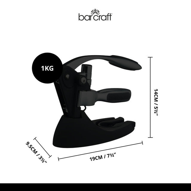 BarCraft Deluxe Lever-Arm Corkscrew Gift Set - Medaid International
