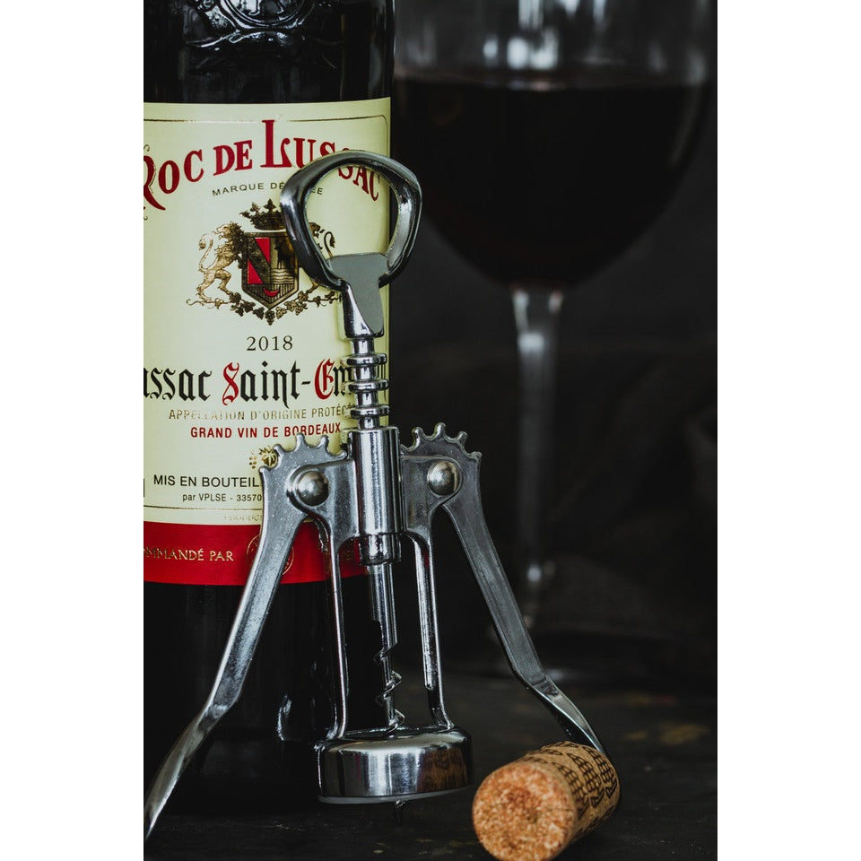 BarCraft Double Handled Chrome Wing Corkscrew - Medaid International