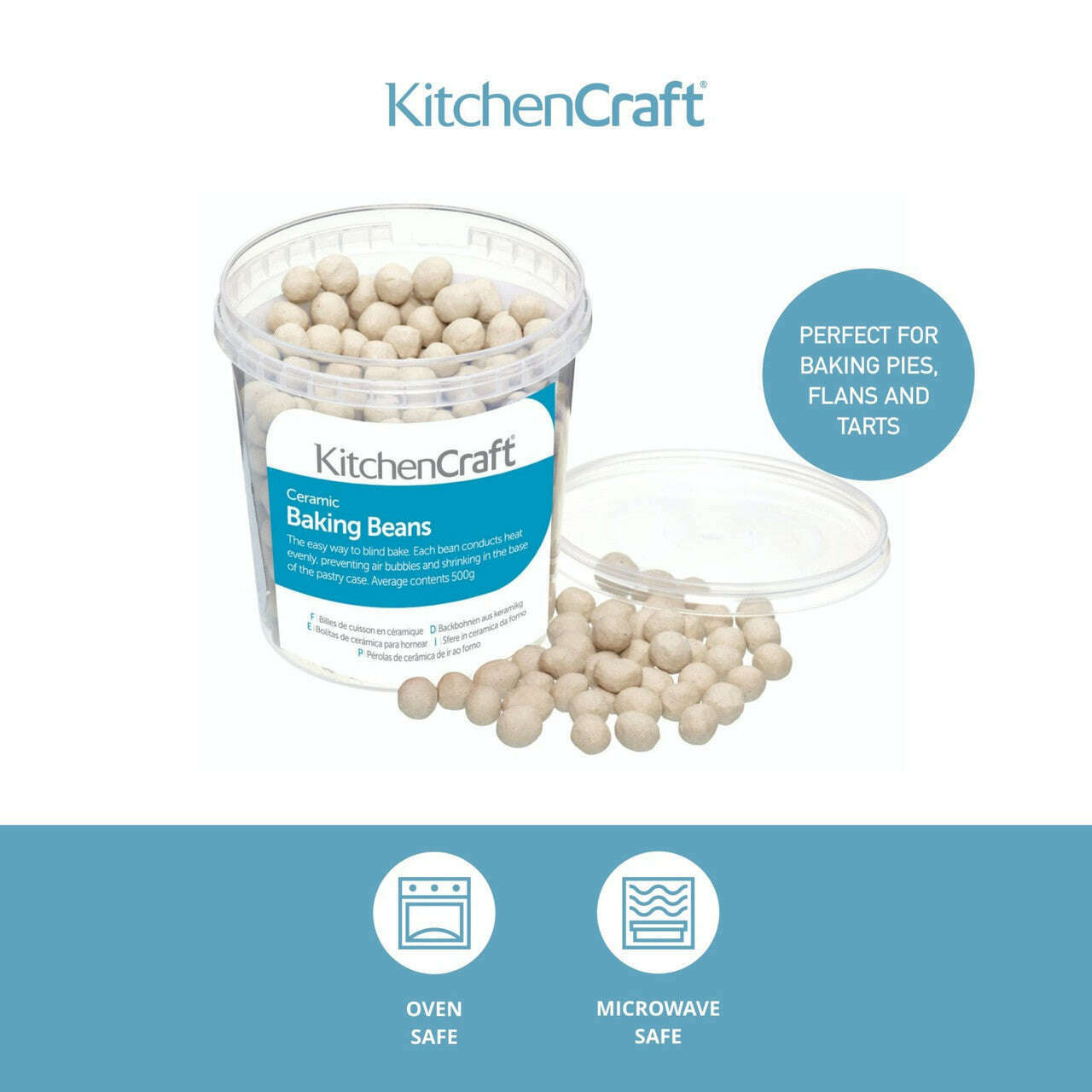 Tub of Ceramic Baking Beans (500g) - Medaid International