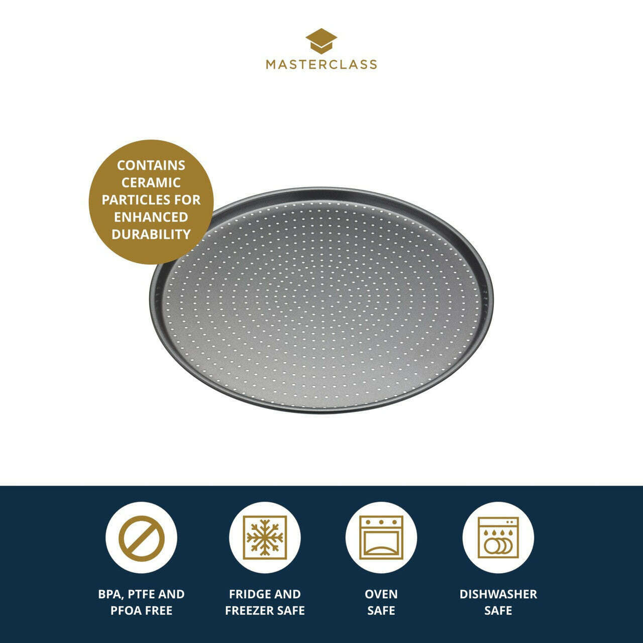 MasterClass Non-Stick Pizza Crisper, 33cm - Medaid International