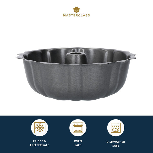 MasterClass Non-Stick Fluted Ring Cake Pan, 27cm - Medaid International