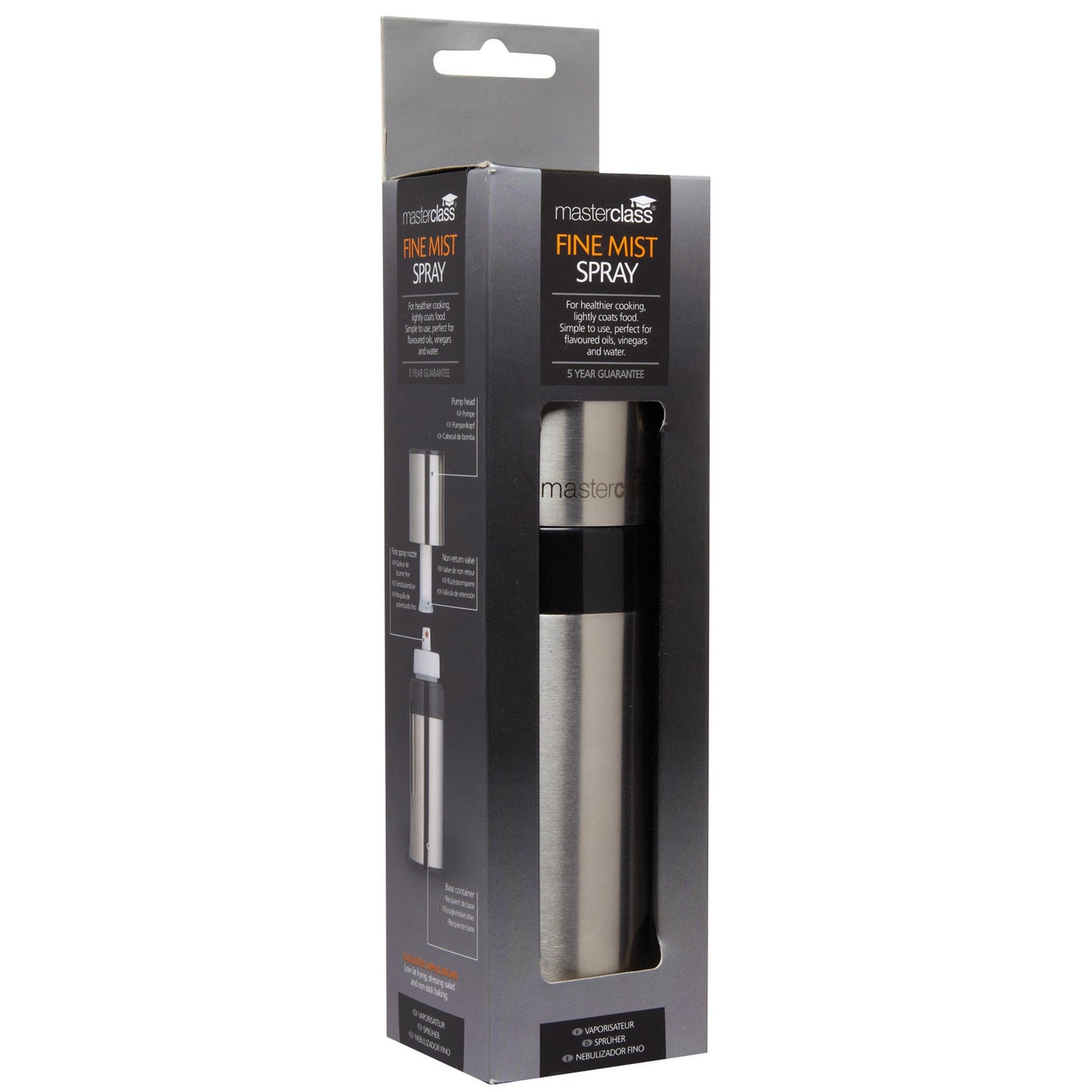 MasterClass Stainless Steel Pump Action Fine Mist Sprayer - Medaid International
