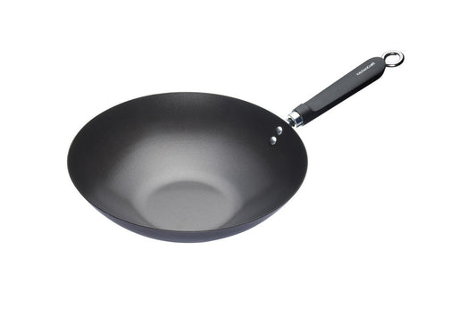 World of Flavours Oriental Carbon Steel 30cm Non-Stick Wok - Medaid International