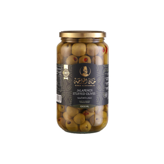 KHAN ALKHAWAJA JALAPENOS STUFFED OLIVES - Medaid International