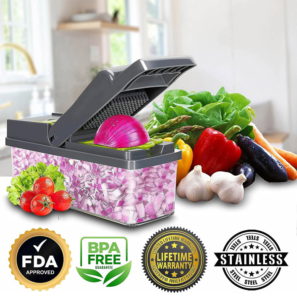 Multifunctional Vegetable Cutter Food Cutter Potato Cutter, Egg Separator Slicer - Medaid International