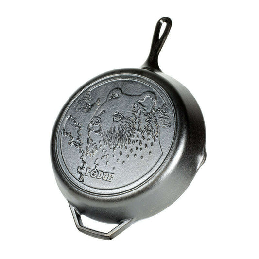 Wildlife Series 30cm Cast Iron Bear Skillet - Medaid International