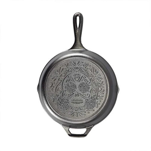 Seasoned Cast Iron Sugar Skull Skillet - Medaid International