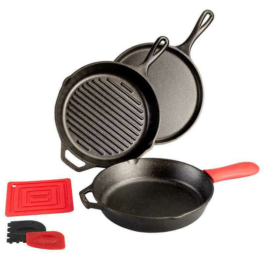 Seasoned Cast Iron Pan Set Set of 3 - Medaid International