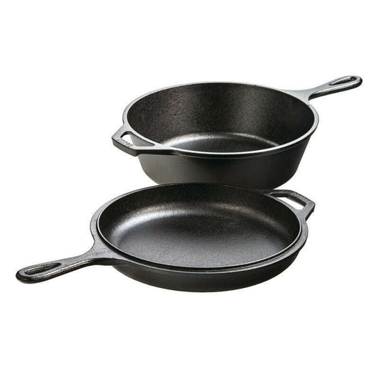 2.8L Seasoned Cast Iron Combo (Casserole+Fry Pan) Cooker - Medaid International