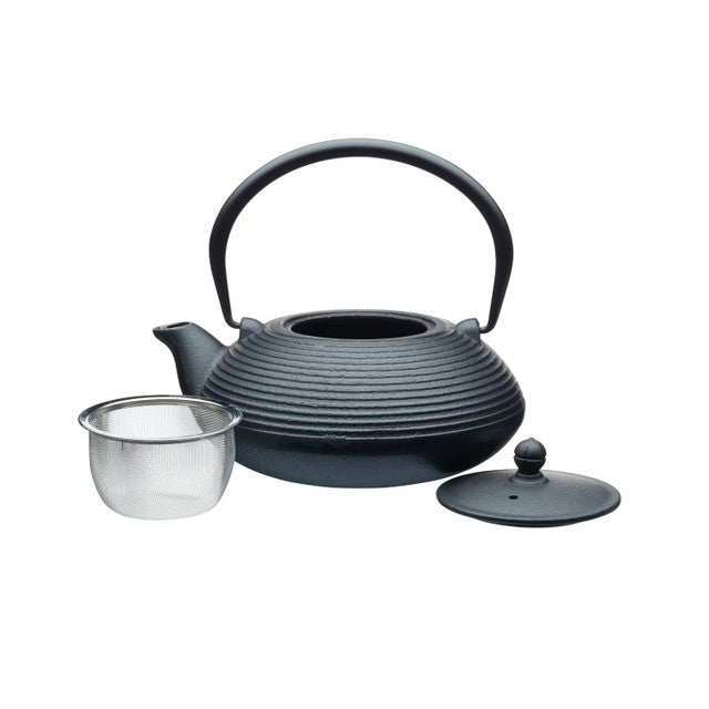 La Cafeti√®re Cast Iron Teapot and Infuser, 900ml, Black - Medaid International