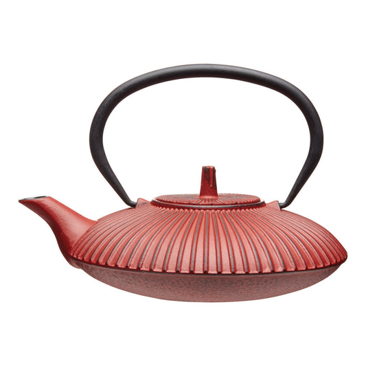 La Cafeti√®re Cast Iron Teapot and Infuser, 600ml, Red - Medaid International