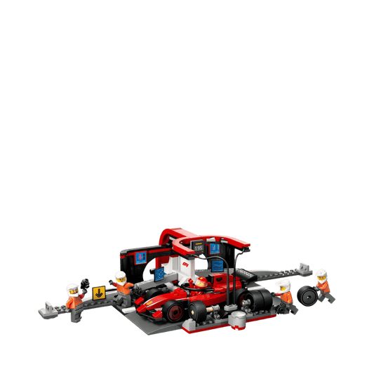F1 Pit Stop & Pit Crew with Ferrari Car Lego Creator By Lego - Medaid International