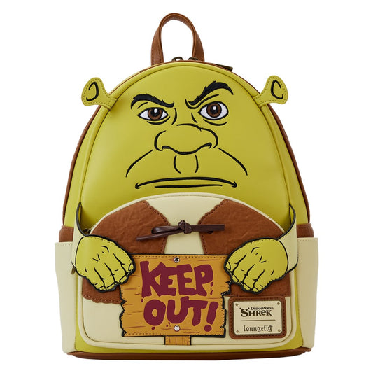 Loungefly! Leather: Dreamworks Shrek Keep Out Cosplay Mini Backpack - Medaid International