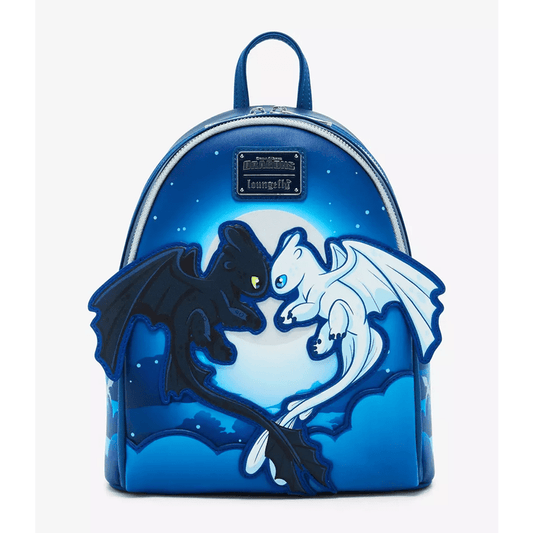 Funko Loungefly! Leather: Dreamworks How to Train your Dragon Toothless and Light Fury Mini Backpack - Medaid International
