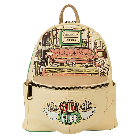 Loungefly! Leather: Friends Central Perk Mini Backpack - Medaid International