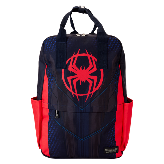 Loungefly! Nylon: Marvel Spiderverse Miles Morales Suit Full Size Nylon Backpack - Medaid International