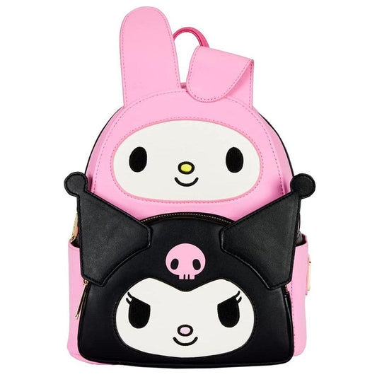 Loungefly! Leather: Sanrio My Melody Kuromi Double Pocket Mini Backpack - Medaid International
