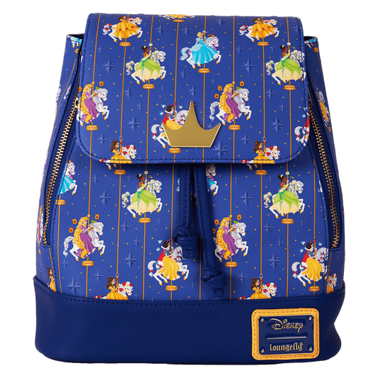Loungefly! Leather: Disney Princess Carousel Mini Backpack - Medaid International