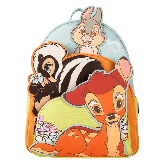 Loungefly! Leather: Disney Bambi Triple Pocket Backpack - Medaid International