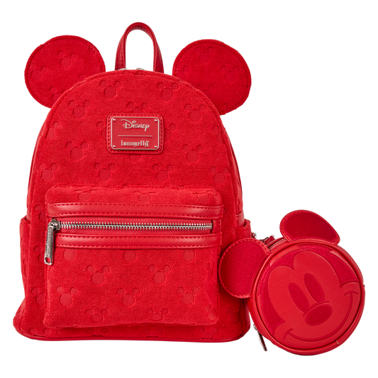 Loungefly! Leather: Disney Mickeys Ears Burnout Mini Backpack - Medaid International