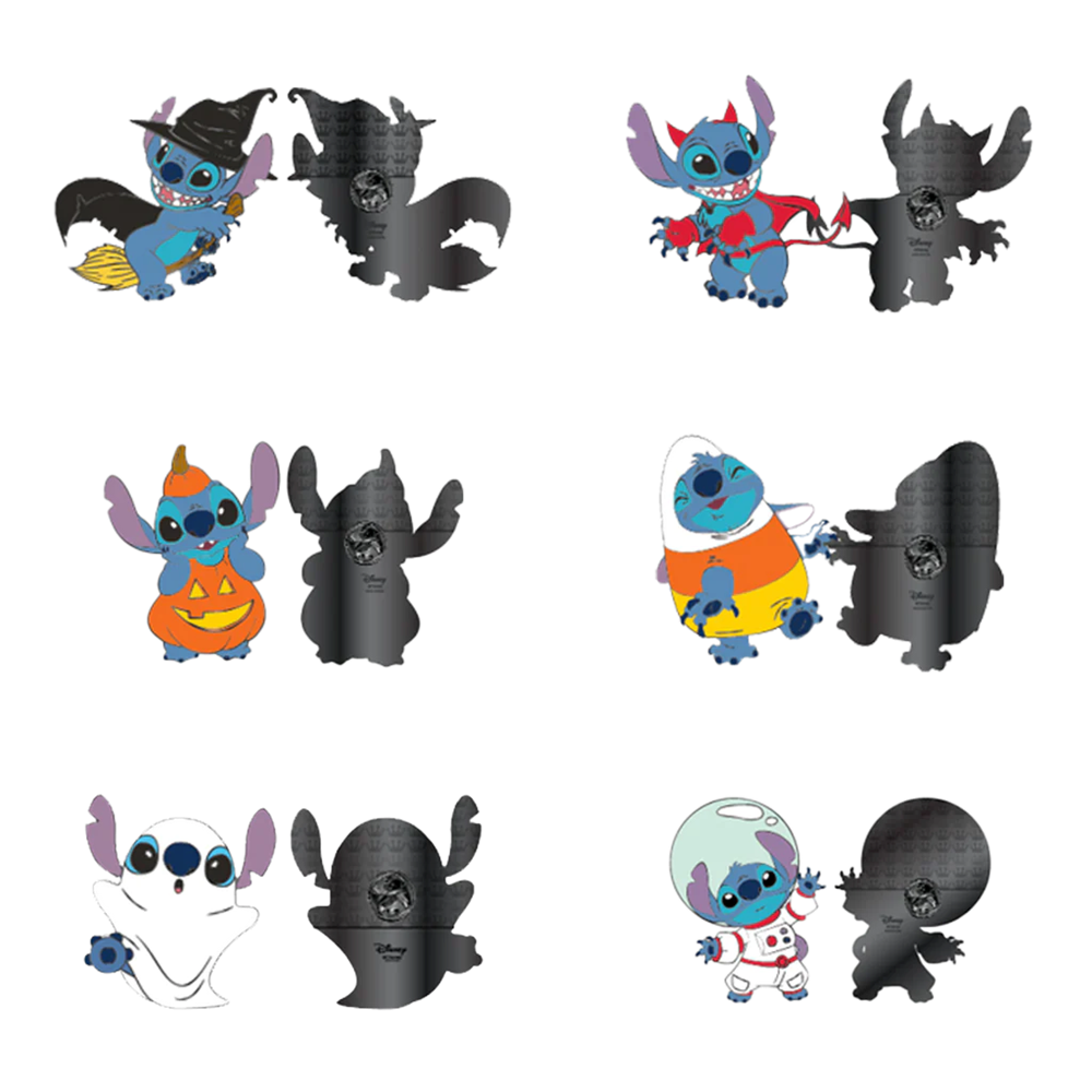 Loungefly! Blind Box Pin: Stitch Halloween Blind Pin Set - Medaid International