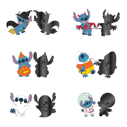 Loungefly! Blind Box Pin: Stitch Halloween Blind Pin Set - Medaid International