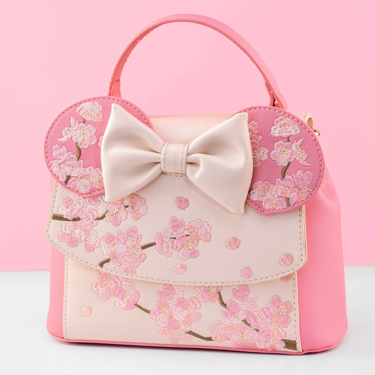 Funko Loungefly! Leather: Disney Cherry Blossom Minnie Mouse Cosplay Handbag - Medaid International