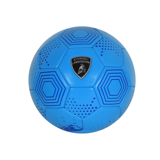 LAMBORGHINI #5 MACHINE SEWING PVC SOCCER BALL - BLUE (Size 5) - Medaid International