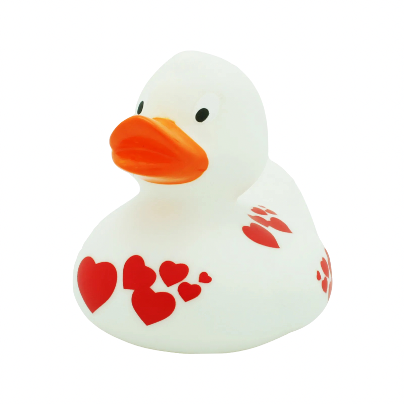 LILALU WHITE DUCK WITH RED HEARTS SMALL - Medaid International