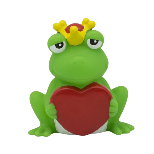 Lilalu-Bath Toy-Frog with greeting heart-Green/red - Medaid International