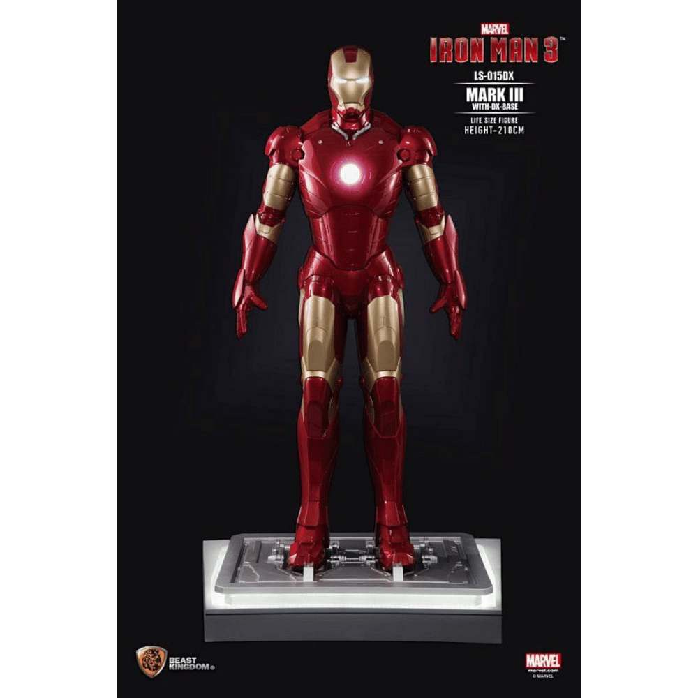 Marvel Iron Man3-IRON MAN MK4 (WITH DX BASE) figure LIFE SIZE Figure By Beast Kingdom - Medaid International