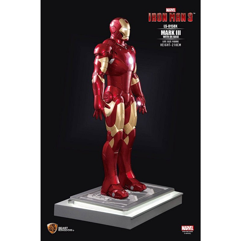 Marvel Iron Man3-IRON MAN MK4 (WITH DX BASE) figure LIFE SIZE Figure By Beast Kingdom - Medaid International