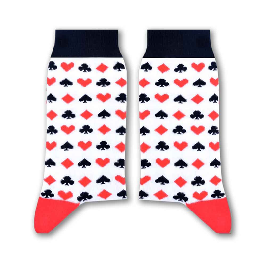 Cards (White) Socks (Long) - Size 36-40 - Medaid International