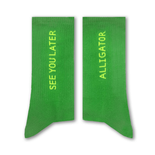 See You Later Alligator Socks (Long) - Size 36-40 - Medaid International