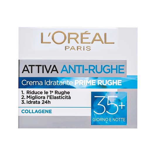 L'Oreal Attiva Anti-Rughe Cream Idratante Prime Rughe 35+ - 50ml - Medaid