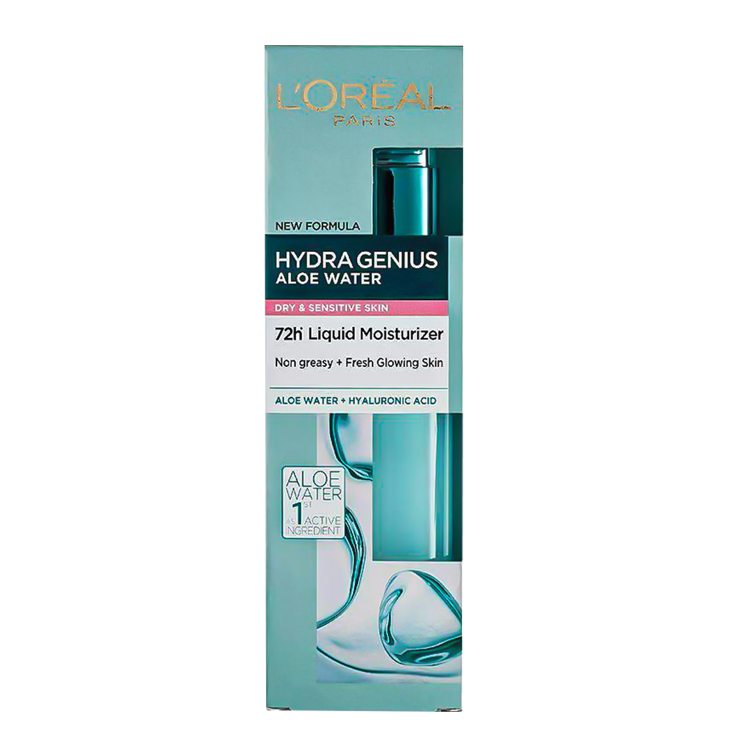 L'Oreal Hydra Genius Aloe Water For Dry & Sensitive Skin - 70ml - Medaid