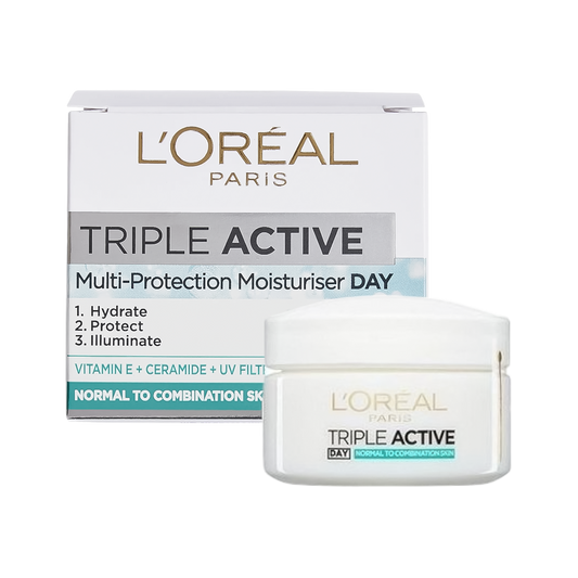 L'oreal Triple Active 24Hr Hydrating Moisturiser Day Cream - 50ml - Medaid