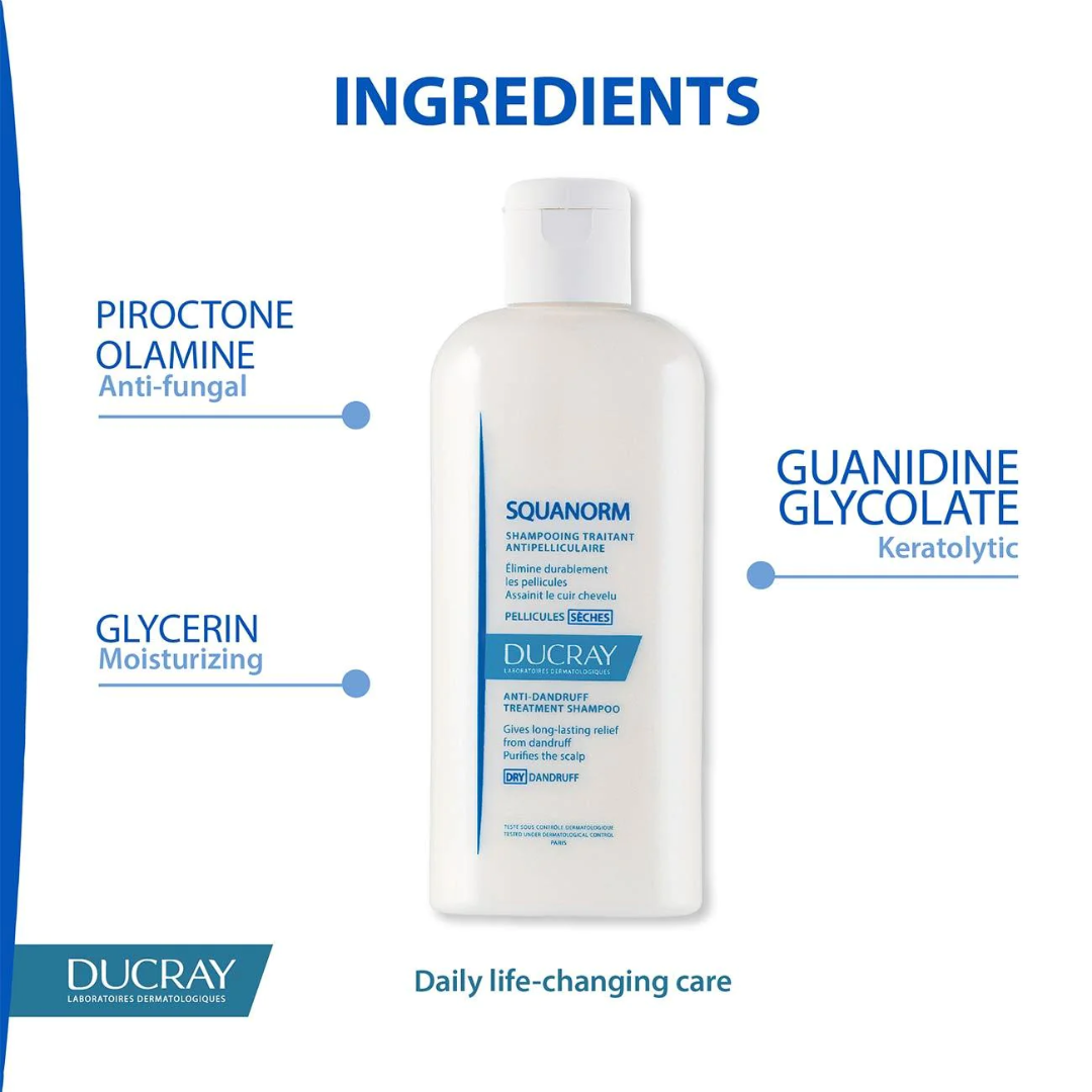 Ducray Squanorm Anti-Dandruff Treatment Shampoo - Oily Dandruff 200ml