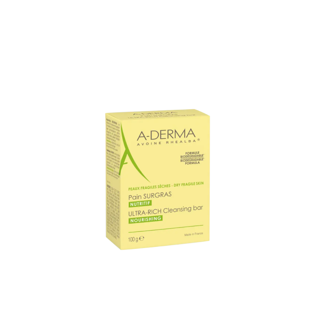 A-Derma Ultra-Rich Cleansing Bar For Sensitive Skin 100g - Medaid - Lebanon
