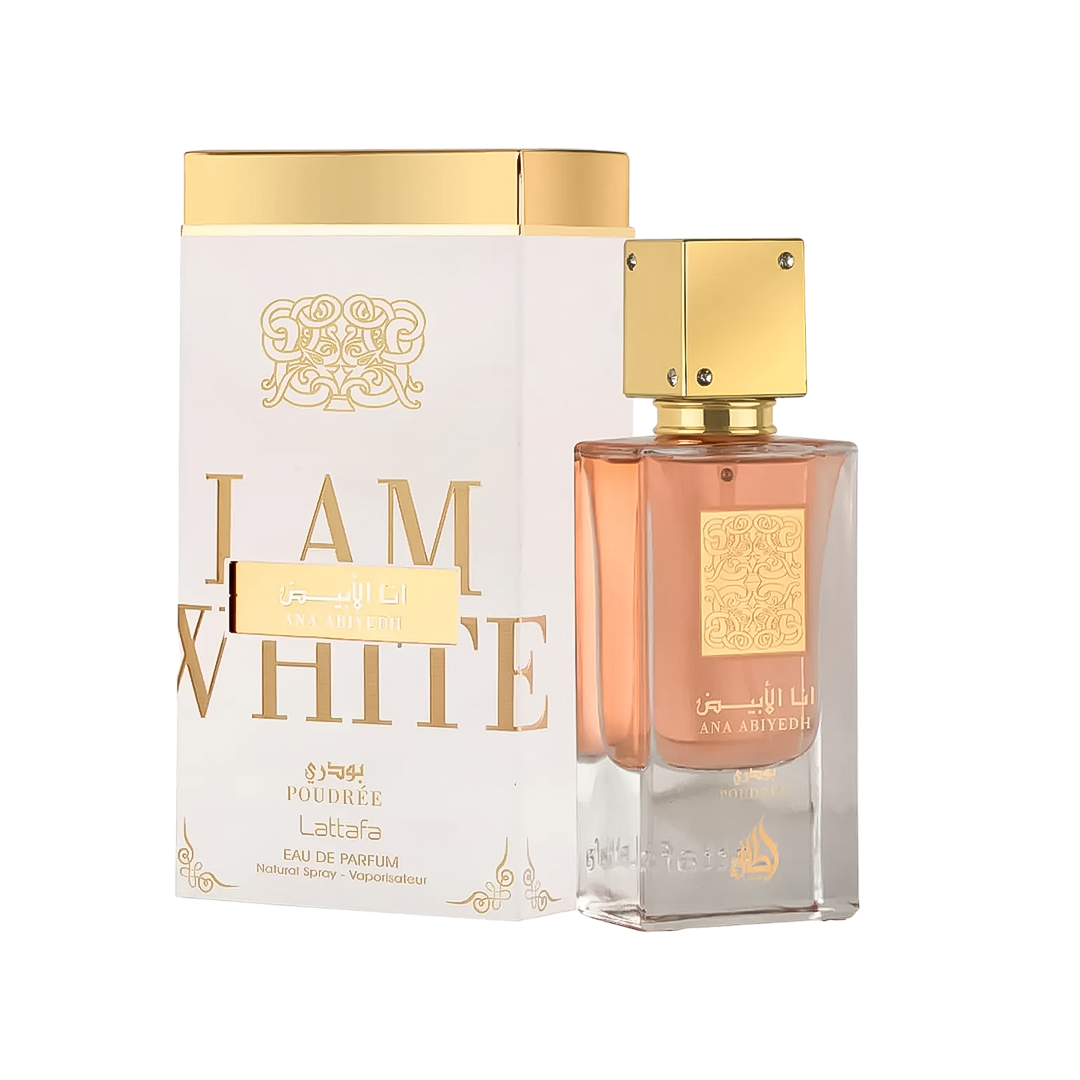 Lattafa I Am White Poudrée Eau De Parfum Pour Homme & Femme - 60ml - Medaid